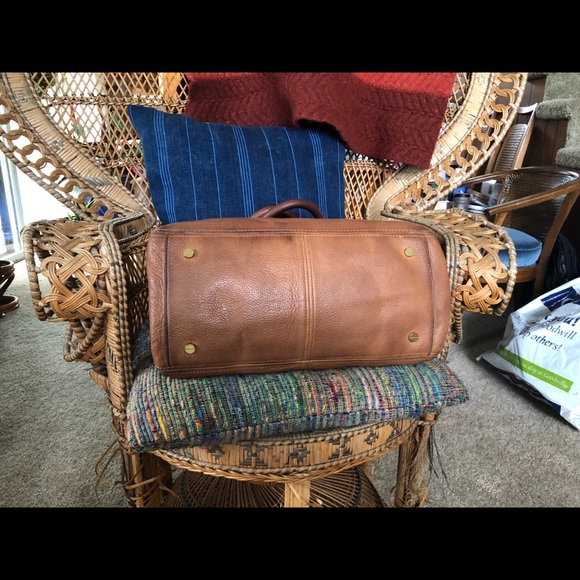 J. Crew Tan Leather Bienniel Satchel - Picture 5 of 9